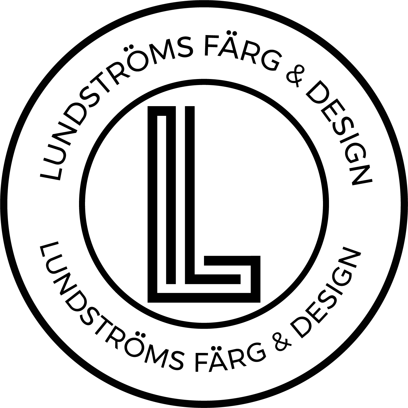 Lundströms Färg & Design logotyp.